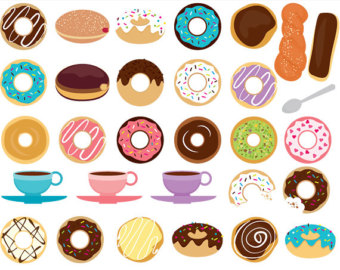 Popular items for donut clip art on Etsy