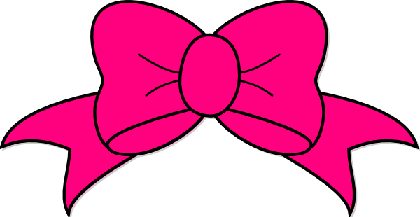 Hot Pink Bow clip art - vector clip art online, royalty free ...