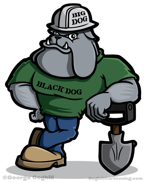 Construction Worker Bulldog Cartoon Character by gcoghill on ...