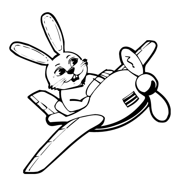 Coloring Pages of Easter Bunnies