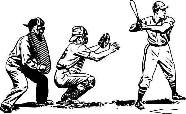 Baseball At Bat clip art Free Vector / 4Vector