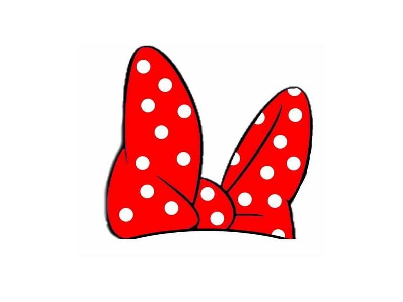 Red Minnie Mouse Bow Clip Art