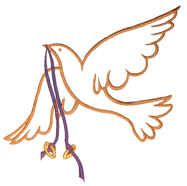 Animals Embroidery Design: Dove Outline with Rings from Grand Slam ...