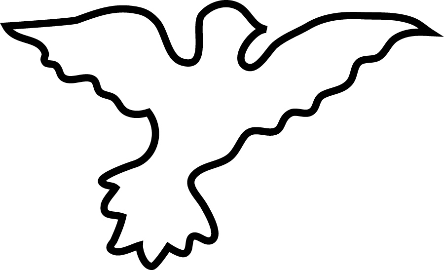 Descending Dove Outline