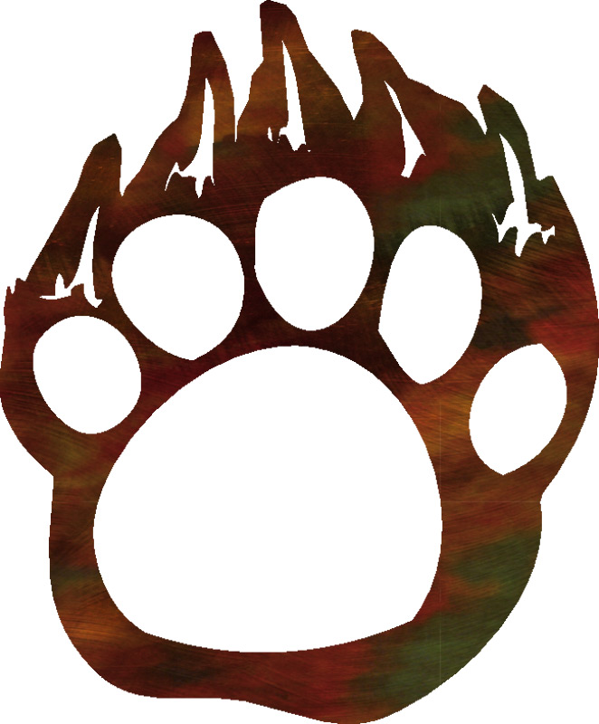 Grizzly Bear Paw Print Clipart