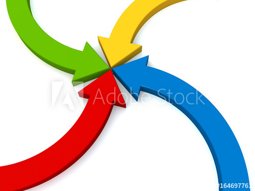 Curved Arrows 3D.