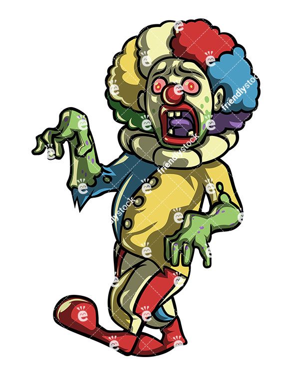 Creepy Scary Clown Zombie in 2019.