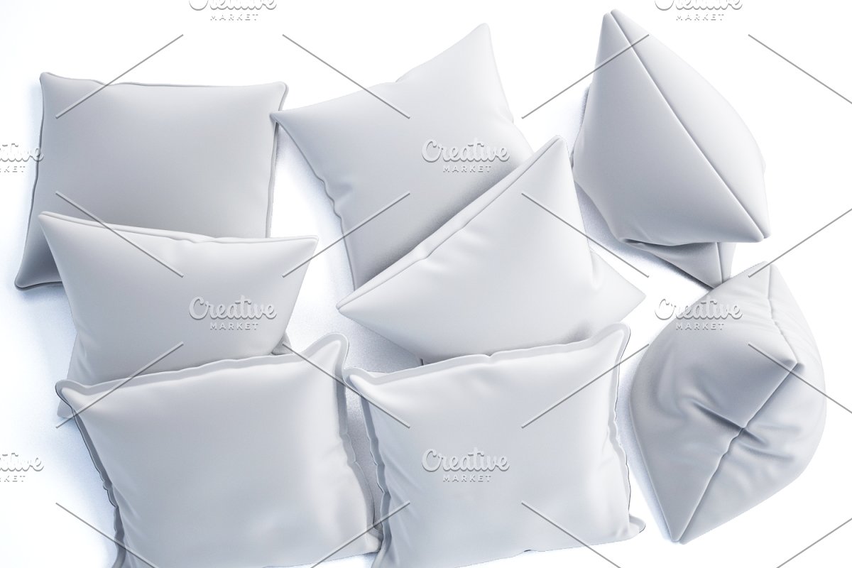 3d model set of cushions ~ Furniture Models ~ Creative Market.