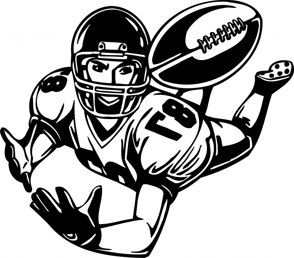 Football black and white image of football clipart black and.