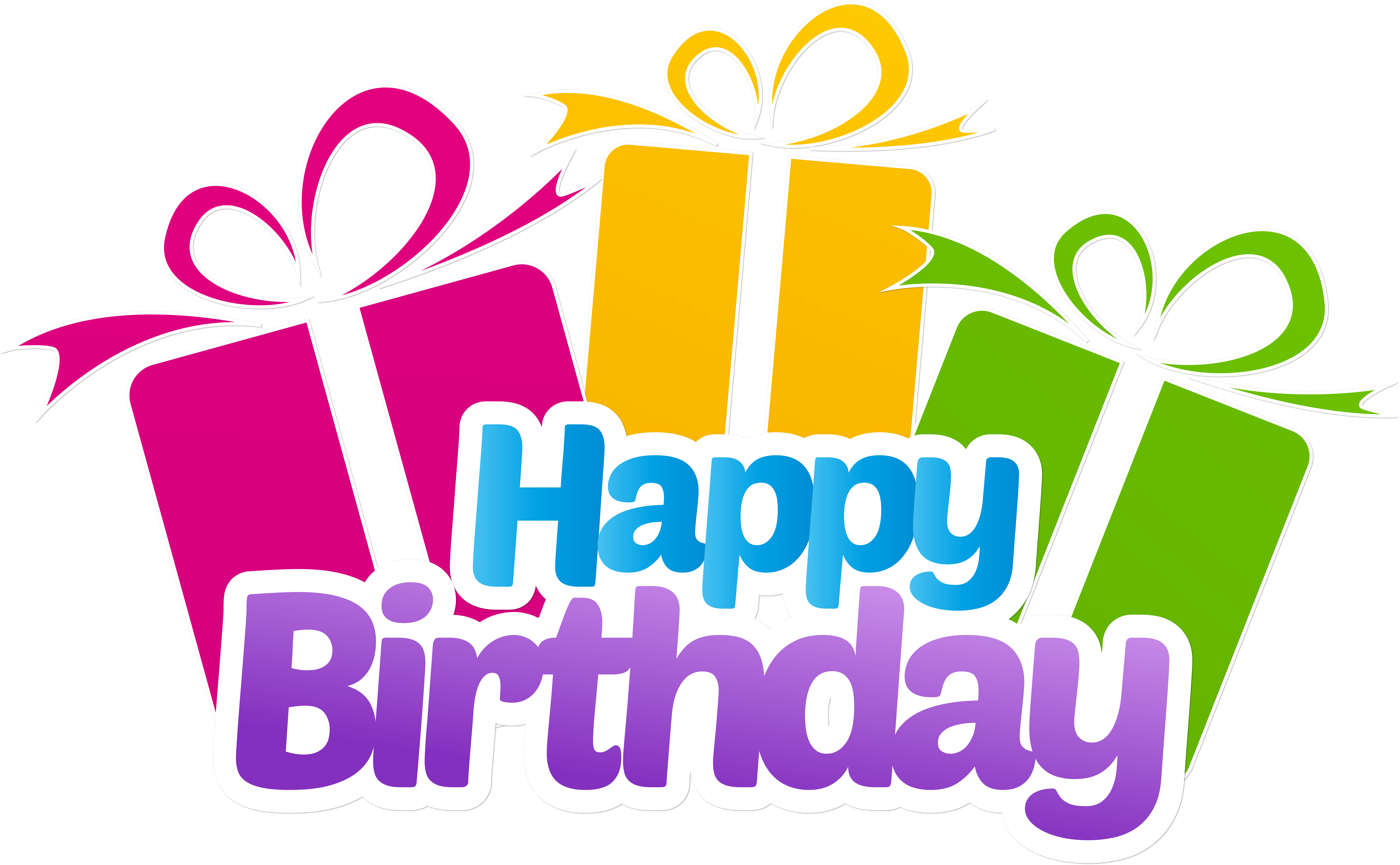 Happy Birthday With Gifts Png Clip Art Imageu200b Gallery.