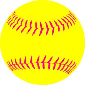 Yellow Softball clip art.