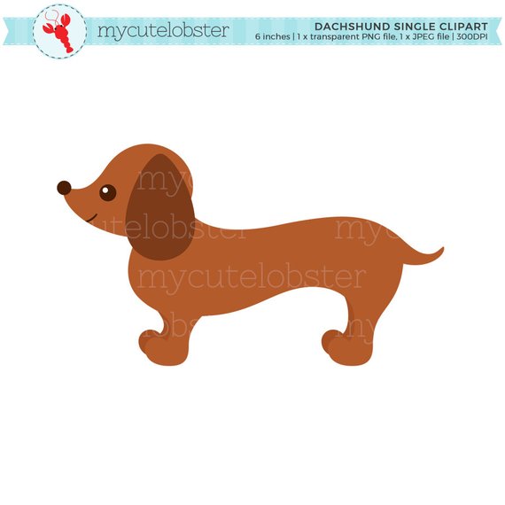 Dachshund Single Clipart.