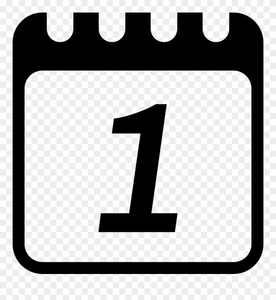 Clip Art Daily Calendar Page In Day 1 Svg Png Icon.