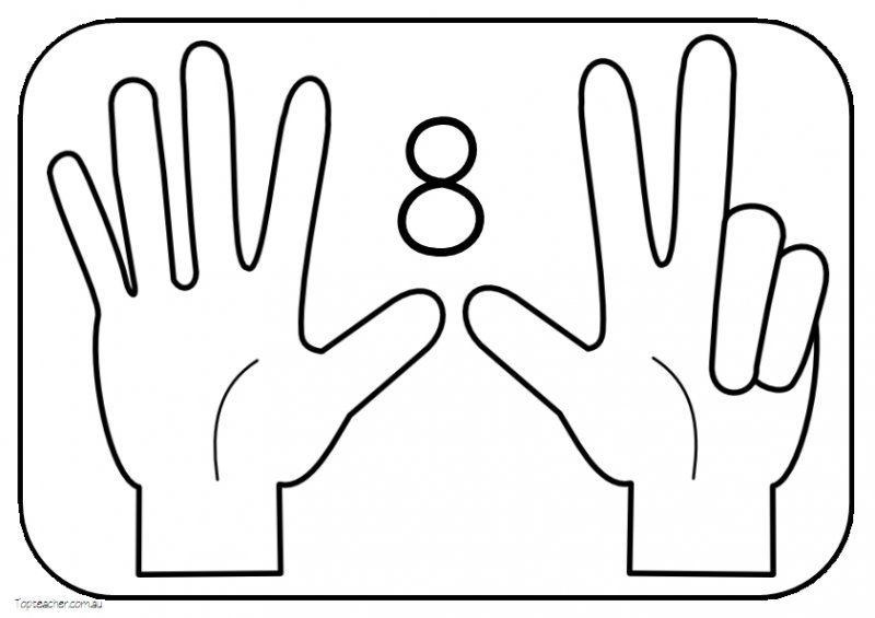 10 Fingers Clipart.