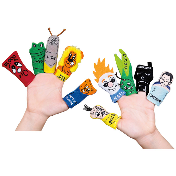 Passover 10 Plagues Finger Puppets.