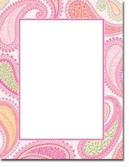 Pink Paisley Border.