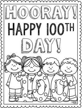 100 Days Of School Clipart Black And White.