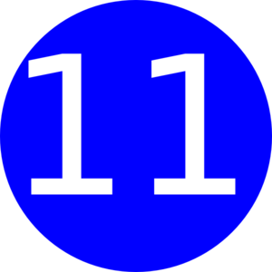 Number 11 Blue Background Clip Art at Clker.com.