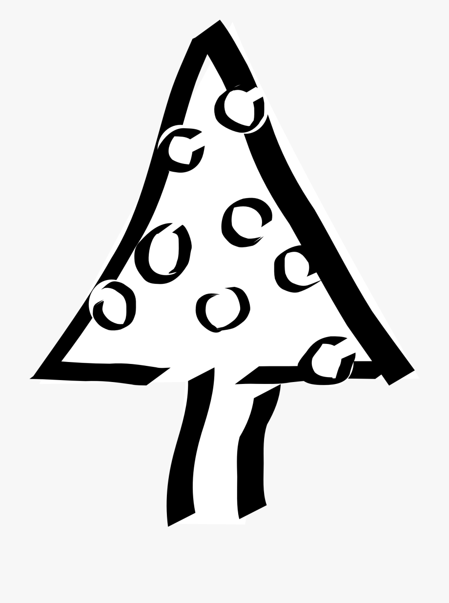 Christmas Tree Black And White Tree Clipart Black And.