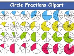 Circle Fraction Clipart.