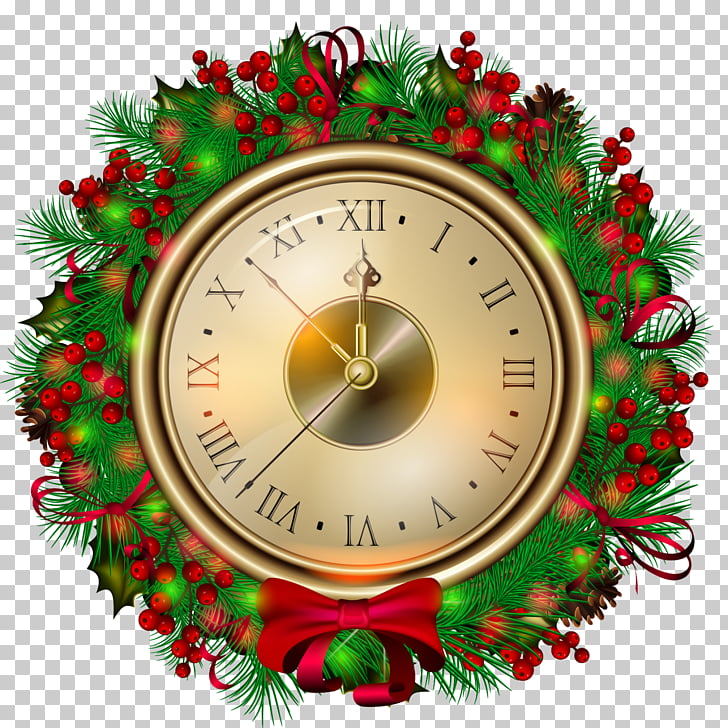 Clock GLOW Christmas New Year , 12 years PNG clipart.