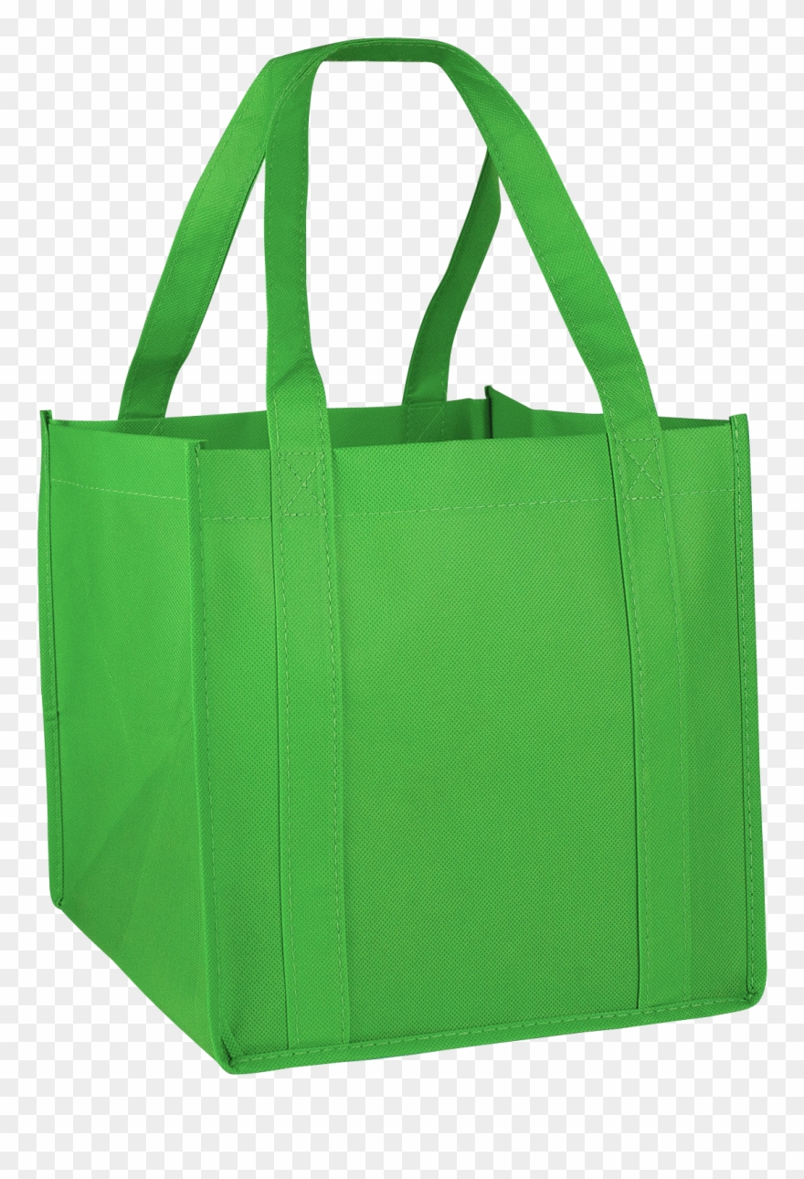 Lime Green Cube Grocery Tote.