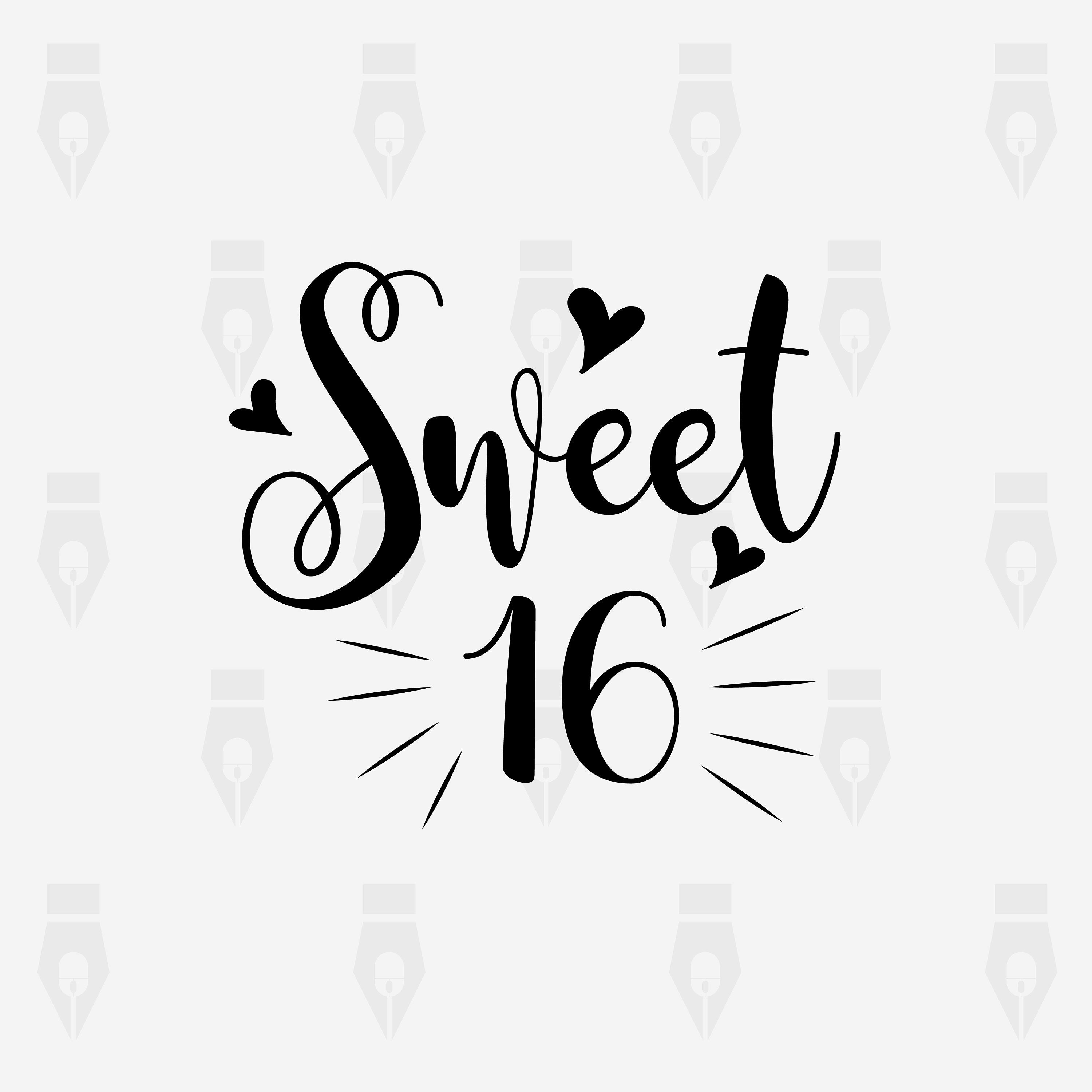 Sweet 16 Clip Art & Free Sweet 16 Clip Art.png Transparent.