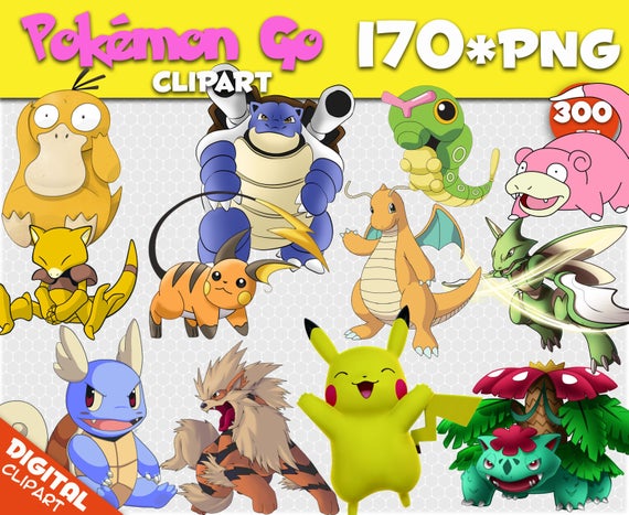 Pokemon GO Clipart 170 PNG 300dpi Images Digital by 1001Clipart.