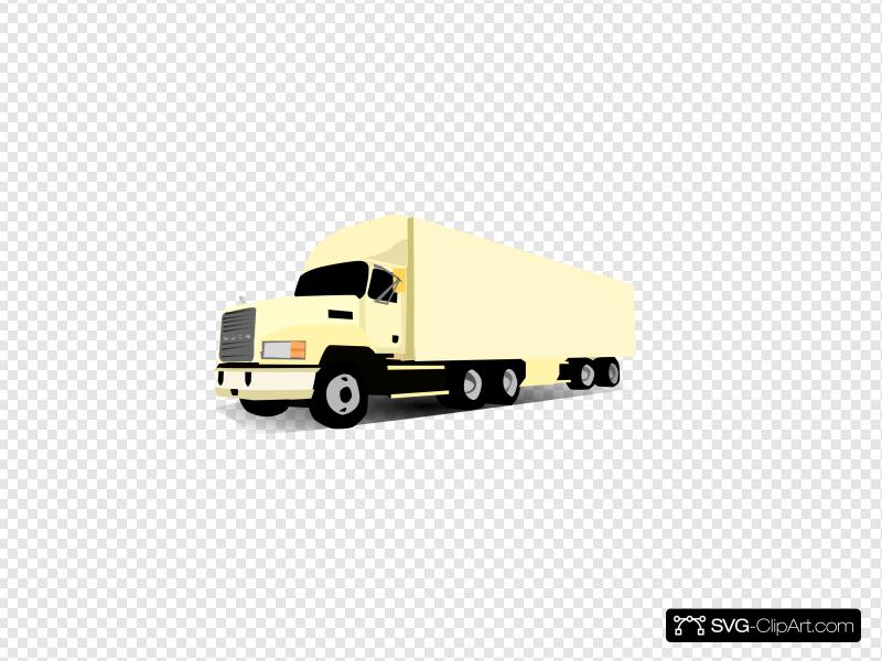 18 Wheeler Truck Clip art, Icon and SVG.