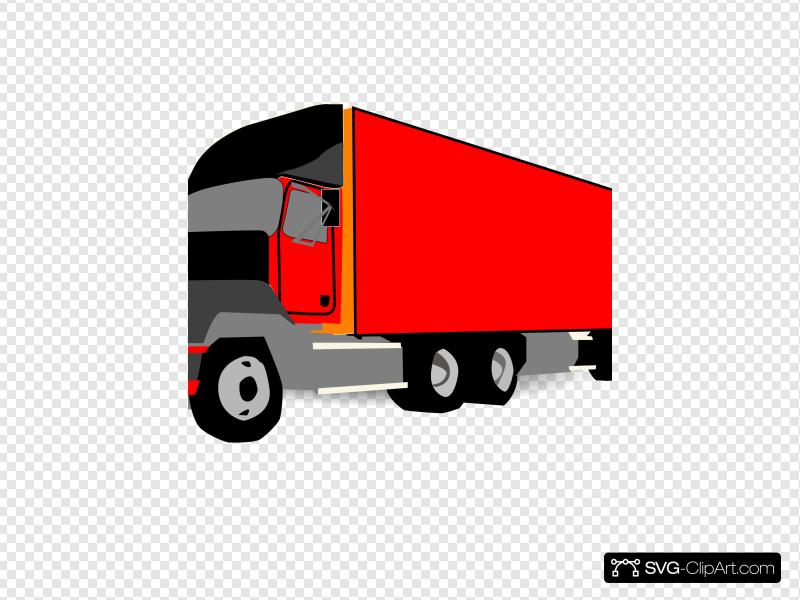 Truck 18 Wheeler Trucker Clip art, Icon and SVG.