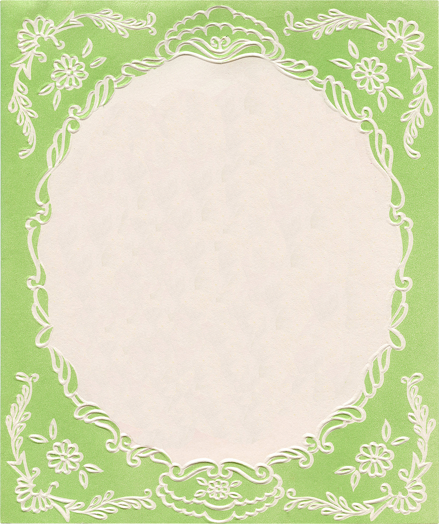 Free Green Floral Graphics Frame Set.