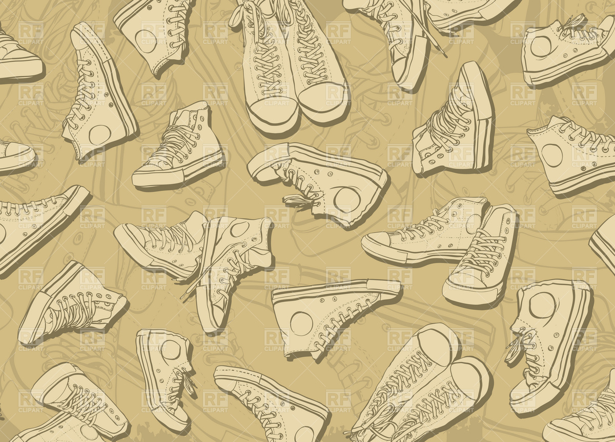 Sneakers Background Vector Image of Backgrounds, Textures, Abstract.