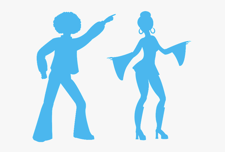 Baile Disco Silueta , Free Transparent Clipart.