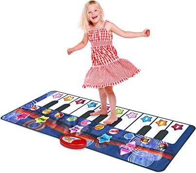 Kidzlane Durable Piano Mat, 10 Selectable Sounds, Play and Record, for Kids  2 to 5, Dance and Learn.