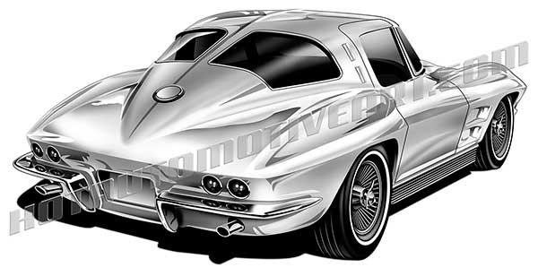 royalty free 1963 corvette art.