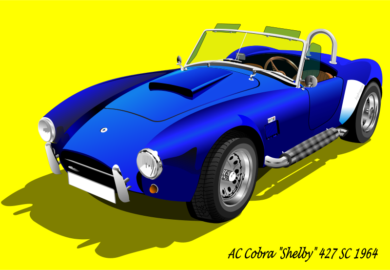 Free Clipart: AC Cobra 427 SC 1965 (with background).