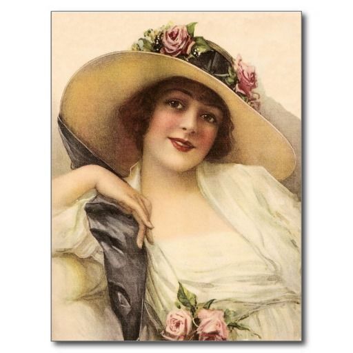 1900\'s Vintage Victorian Woman Postcard.