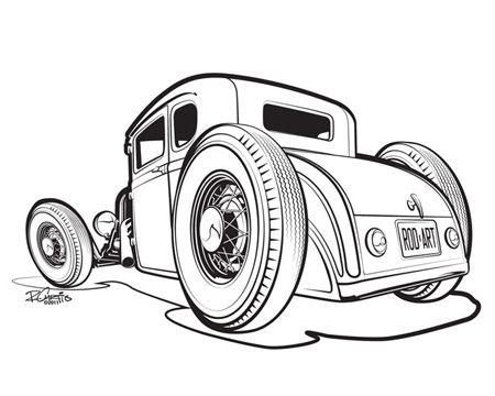 Hot rod clipart 1930 car.