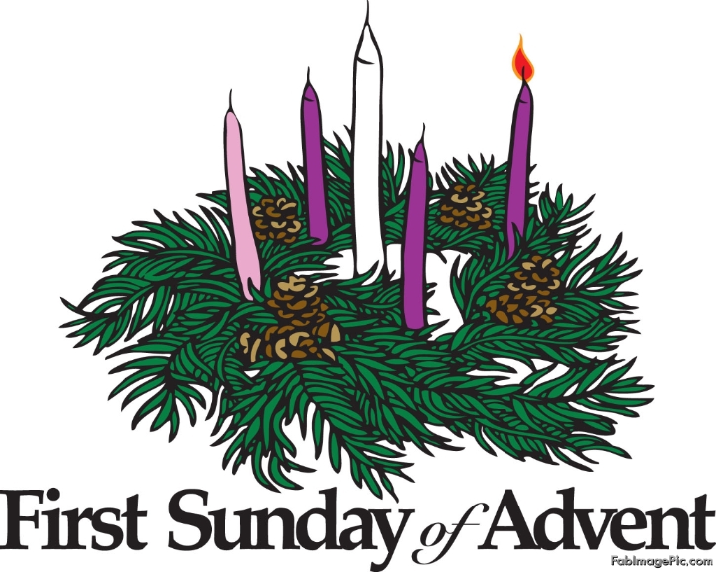 Advent Wreath First Sunday Of Advent Clipart.