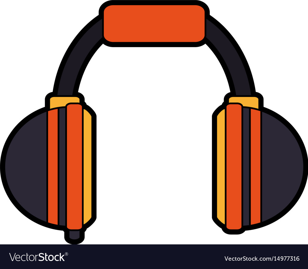 Two tone headphones icon image.