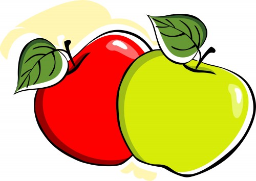 Two Apples Clipart.