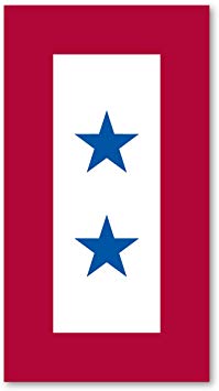 Blue Star Mother\'s Service Flag Magnet 2 Stars.