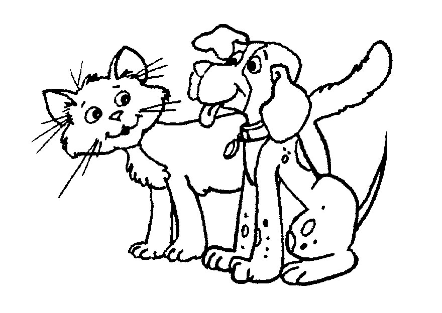 Cat and dog clipart black and white 2 » Clipart Station.