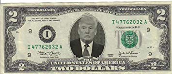 Donald Trump $2 Dollar Bill Mint! Rare! $1.