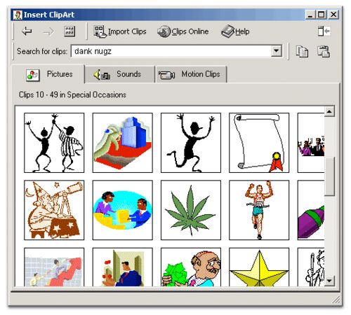 Ms office 2003 clip art.