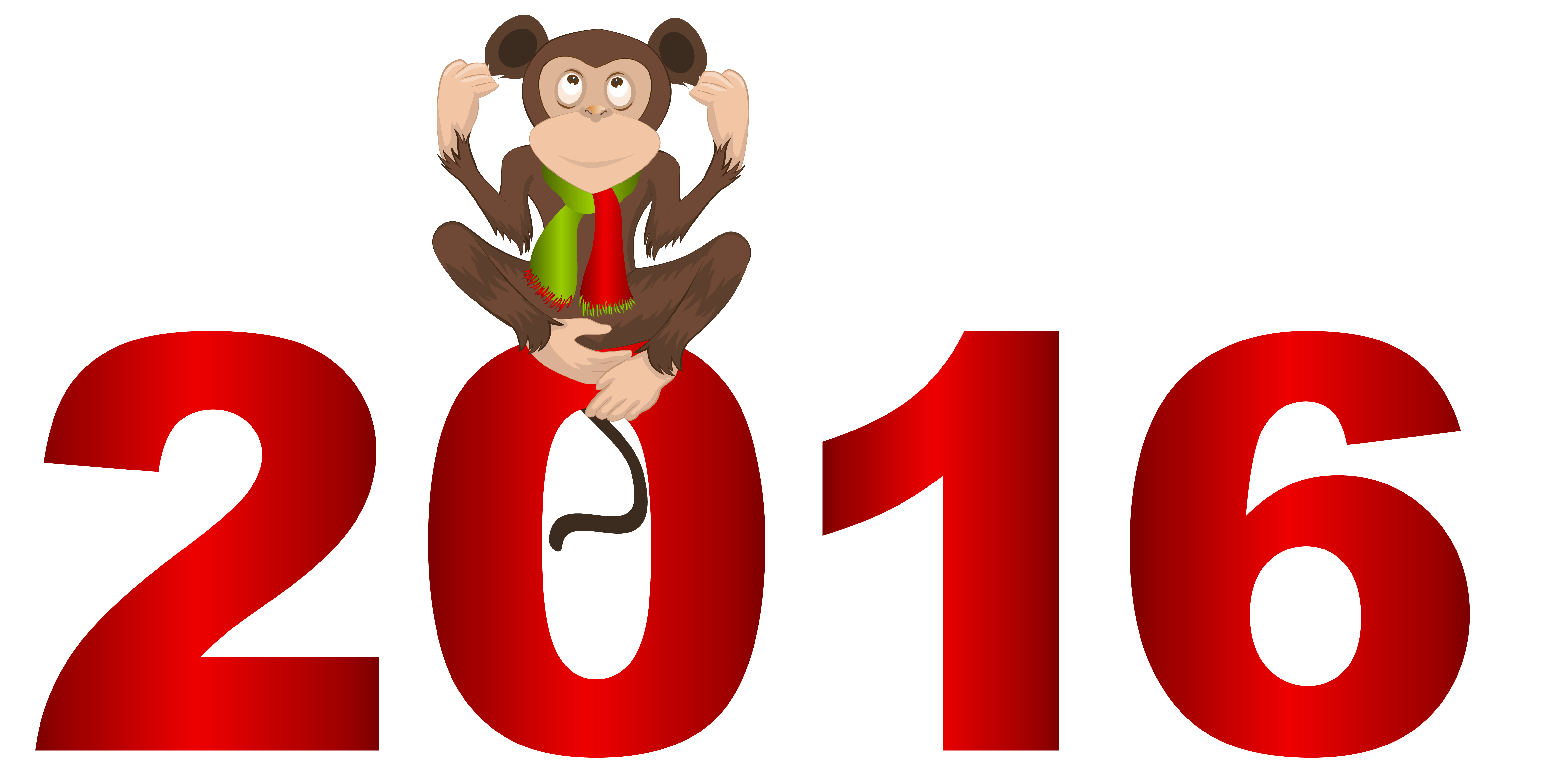 2016 with Monkey PNG Clipart Image.