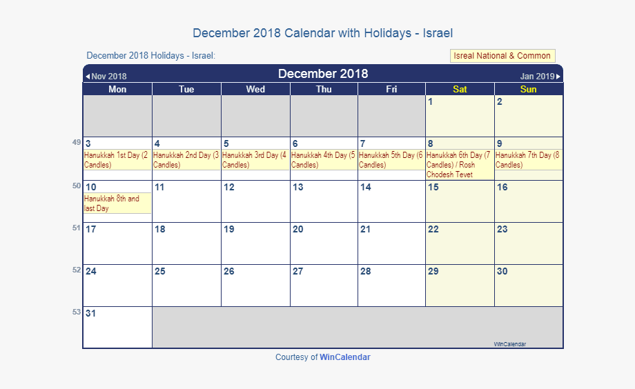 Calendar Clipart December.