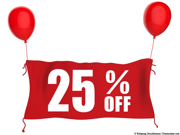 25 Percent Off PNG Transparent Image.