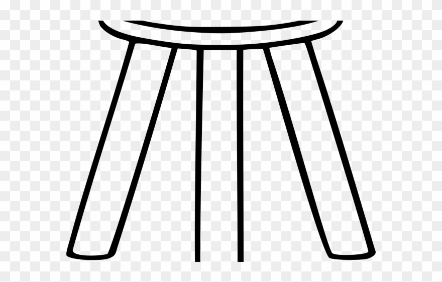 Furniture Clipart 3 Legged Stool.