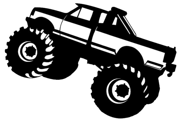 Monster truck silhouette clipart 3.